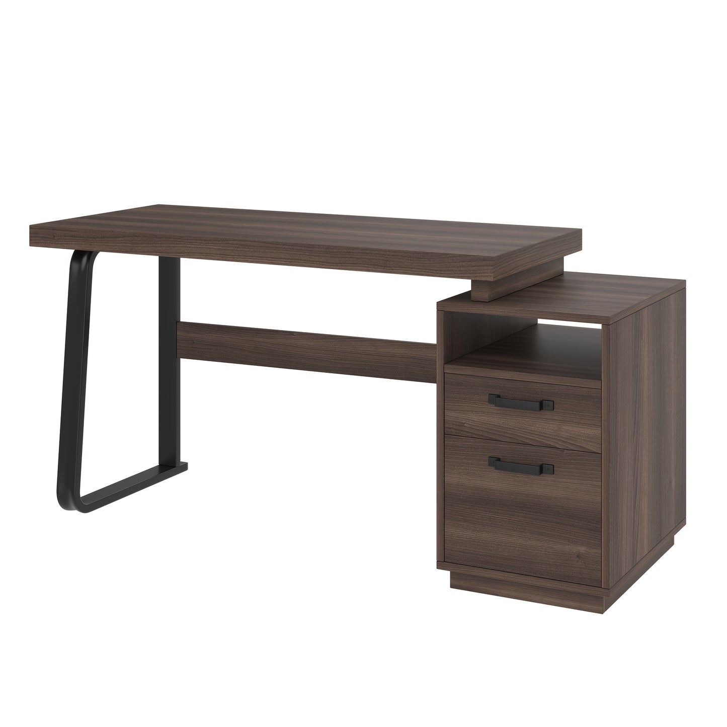 135 X 54 Cm Modern Minimalist Style Desk, Super Strong Load-bearing, Multifunctional Storage Design, Silent Drawer, Folder Drawer