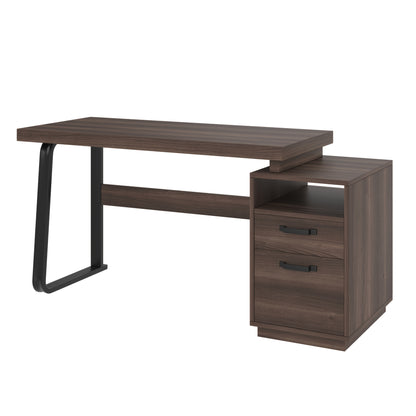 135 X 54 Cm Modern Minimalist Style Desk, Super Strong Load-bearing, Multifunctional Storage Design, Silent Drawer, Folder Drawer