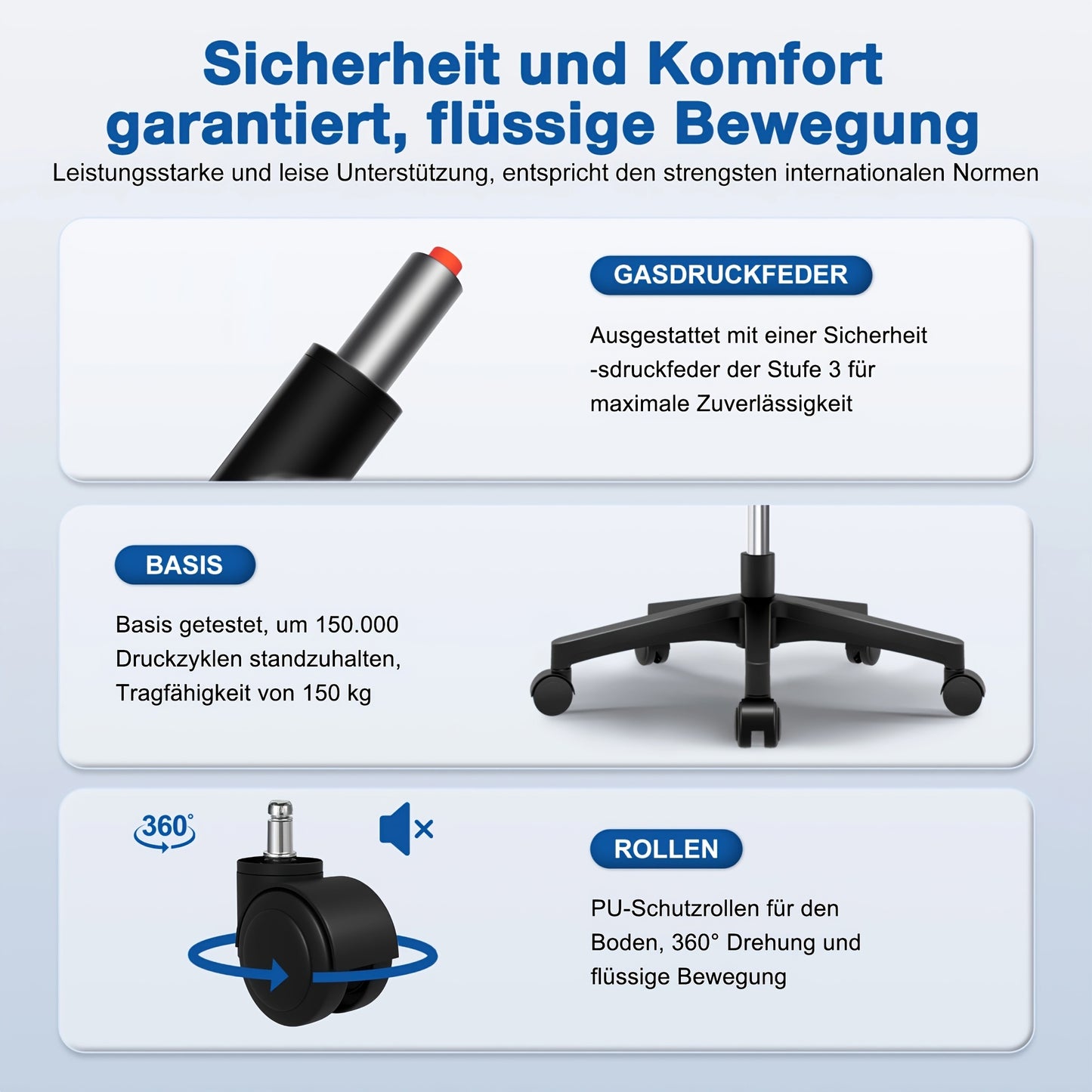 Office Chair, Ergonomic Office Chair With Adjustable Headrest, Lumbar Support, Height-adjustable Swivel Chair, Back-friendly Chair With Up To 135° Tilt Angle, Office Chair For 180 Kg, Black.