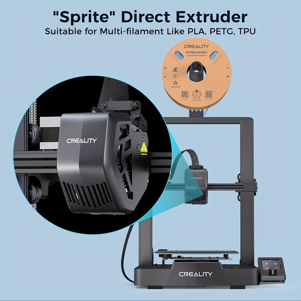 3D-printer – 3D Printmachine – Additive Printer – 3D Printer Kit – Zwart – Snelle Prints Tot 250 mm/s – Directe Sprite Extruder