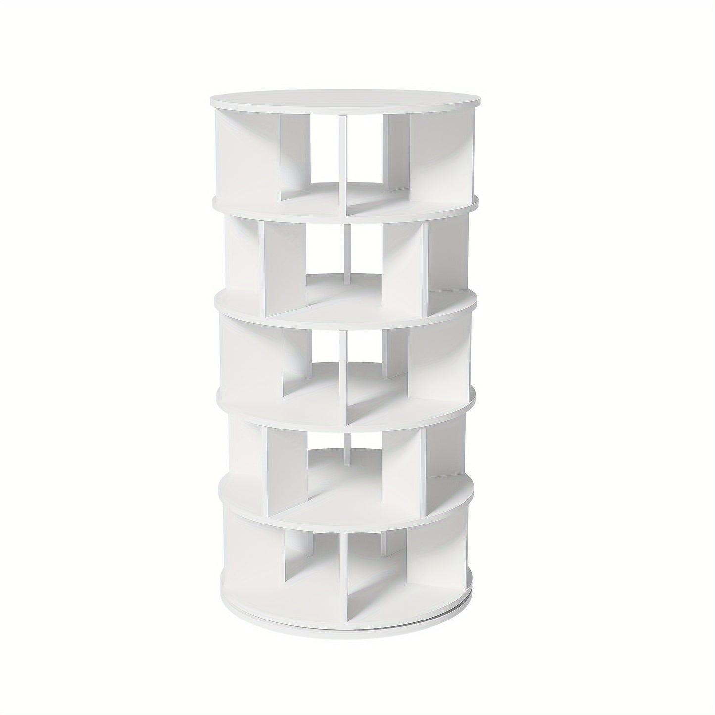 Schoenenrek – Schoenenkast – Schoenenbank – Schoenenhouder – Schoenenopberger – 5 Niveaus – Draaihoek – Wit – 115 cm Hoog – 60 cm Breed – Kunststof & Non-woven