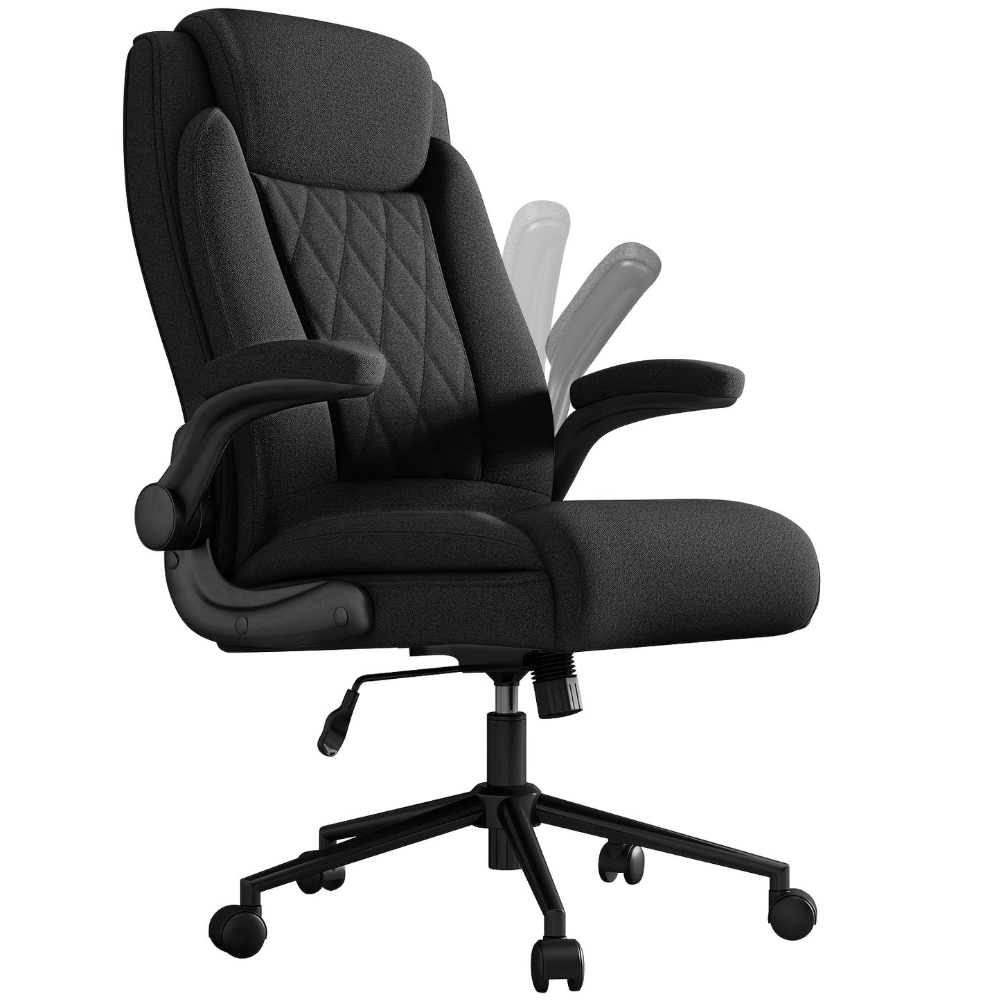 Ergonomische Bureaustoel – Kantoorstoel – Werkstoel – Computestoel – Bureaustoel Zwart – 500 kg Belastbaar – 120° Kantelfunctie Met Schommelstand