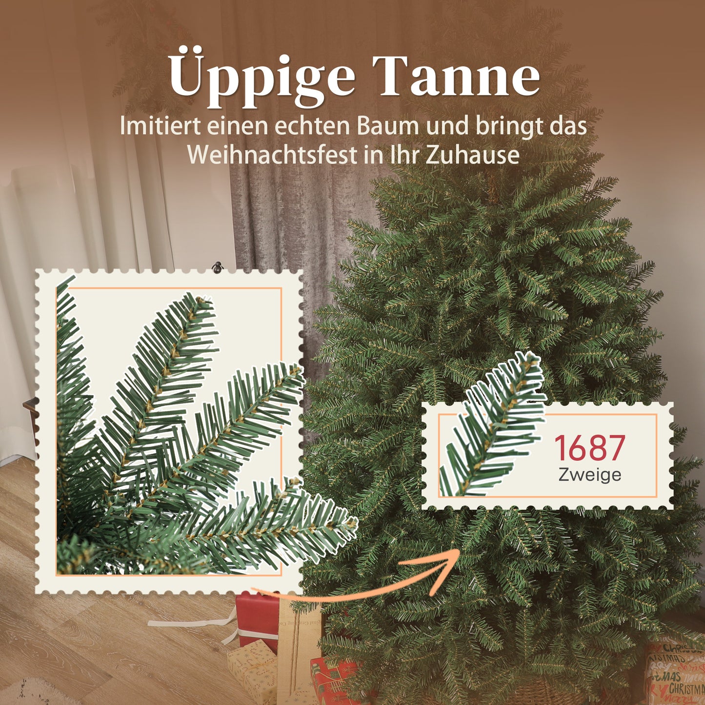 Kunstkerstboom – Nepkerstboom – Kerstboom Kunst – Sierkerstboom – Groene Kerstboom – 180 cm Hoog – Inklapbare Takken Met Metalen Standaard