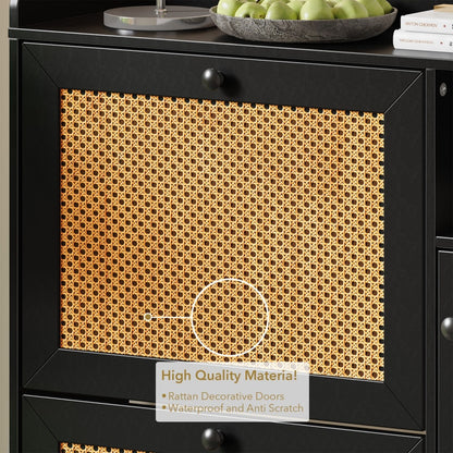 Schoenenkast Rattan – Schoenopberger – Schoenrek – Schoenopberger Kast – Schoenen Organizer – Verstelbare Planken – Duurzaam MDF & Hout