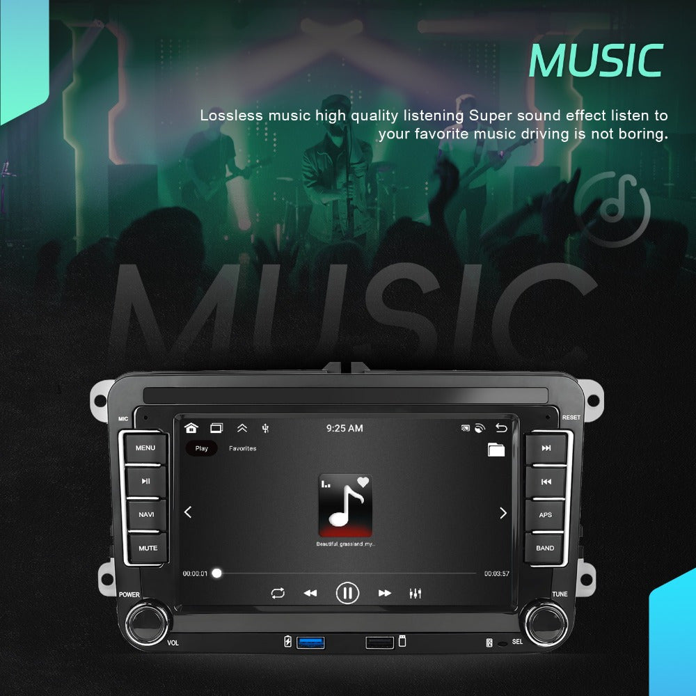 Android 15 Autoradio – Car Radio – Multimedia Systeem – Double DIN Navigatie – Auto Stereo – 7 Inch Capacitive Touchscreen – 8-Core Processor & CarPlay/Android Auto