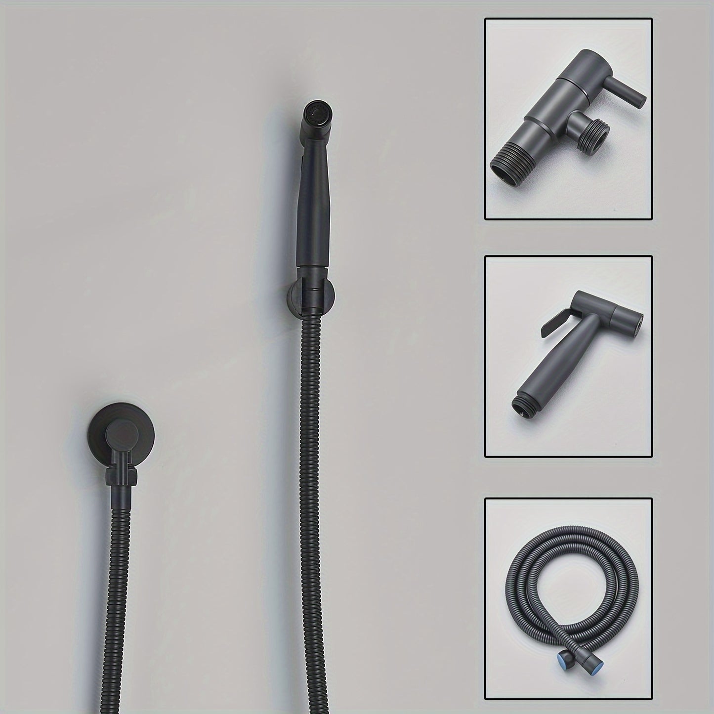 Bidetspuit – Toilet Handdouche – Bidet Handdouche – WC Sprayer – Hygiëne Spuit – Roestvrij Staal – Verstelbare Waterdruk – Zwart