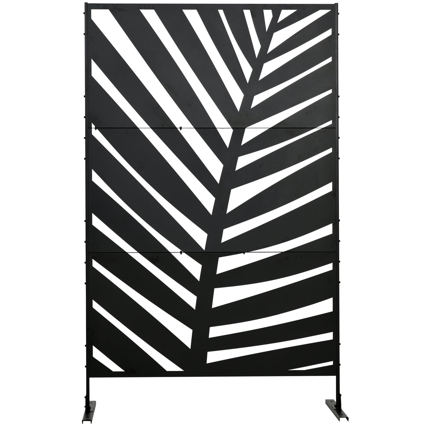 Tuinscherm – Schutting – Privacy Scherm – Balkon Afsluiting – Tuinafscheiding – Stijlvol Mat Zwart – Epoxy Staal Weerbestendig – 122x45x198 cm