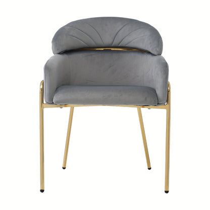 Eetkamerstoel – Stoel – Kuipstoel – Woonkamerstoel – Lounge Stoel – Velvet Bekleding – Metalen Poten – Licht Luxe – Comfortabel Design