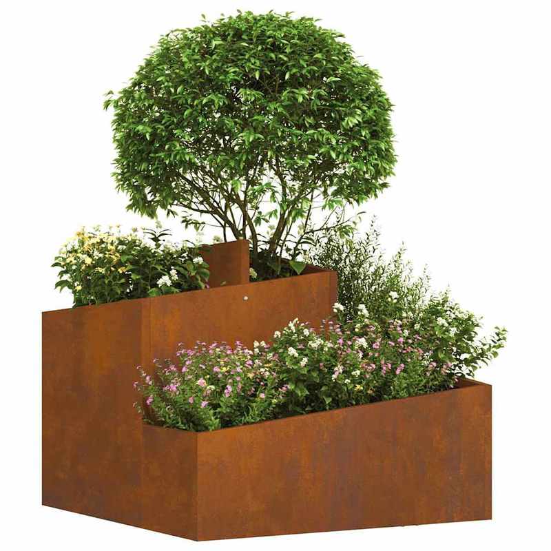 Bloempotten – Plantenbakken – Tuinpotten – Patio Potten – Balkonpotten – Marron – Stevige en Duurzame Constructie – Weerbestendig en Stabiel