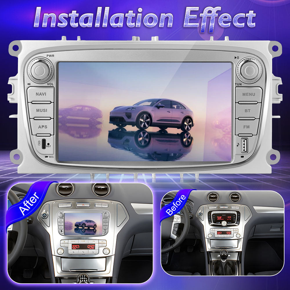 Android 15 Autoradio – Automotive Multimedia Systeem – Car Stereo – Inbouw Radio – Touchscreen Radio – 7 Inch Display – 4GB RAM & 64GB Opslag – GPS Navigatie & Bluetooth 5.0