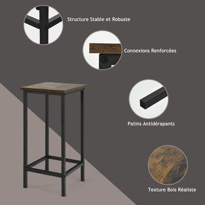 Barkrukken – Barkruk Set – Barstoelen – Hoge Stoelen – Industriële Barkrukken – Vintage Industrieel Design – Stevig Met Voetsteun – Max Belastbaar 150 KG