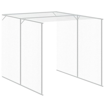 RVS Buitenren – Dierenkooi – Hek – Ren – Gezinsschuur – Duurzaam Gegalvaniseerd Staal – Weerbestendig 165x65x181 cm – Met Deksel Anthraciet