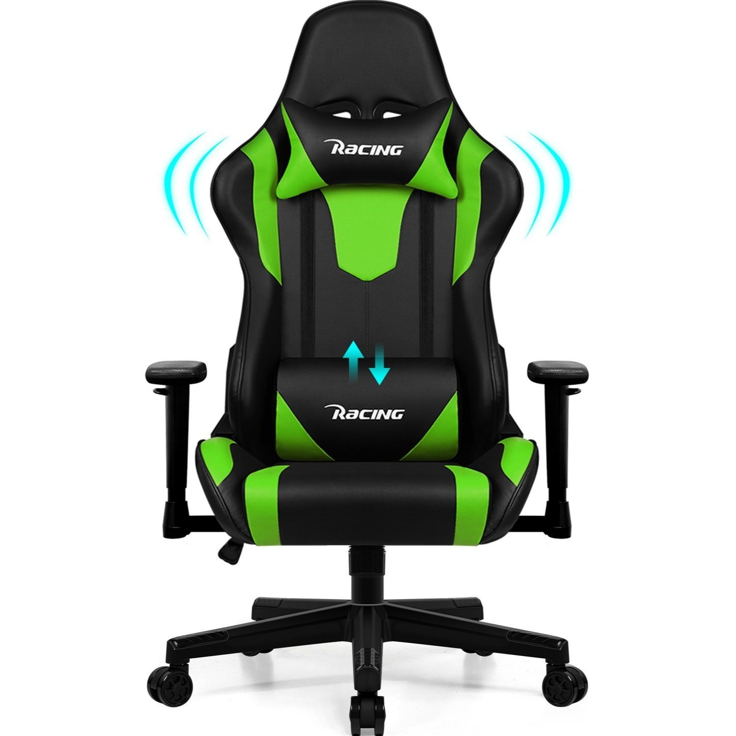 Gamingstoel – Bureaustoel – Zitstoel – Gamerstoel – Office Chair – Ergonomisch Met Voetensteun – Kantelbaar Tot 170° Met Lendensteun – Premium PU Leder – Verstelbare Hoogte