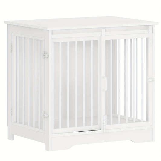 Hondenbench – Hondenkooi – Hondenhok – Bench – Hondenbox – Modern Design – 2 Schuifdeuren Met Slot – 65x110x81 cm – Geschikt Voor Grote Honden Tot 100 kg