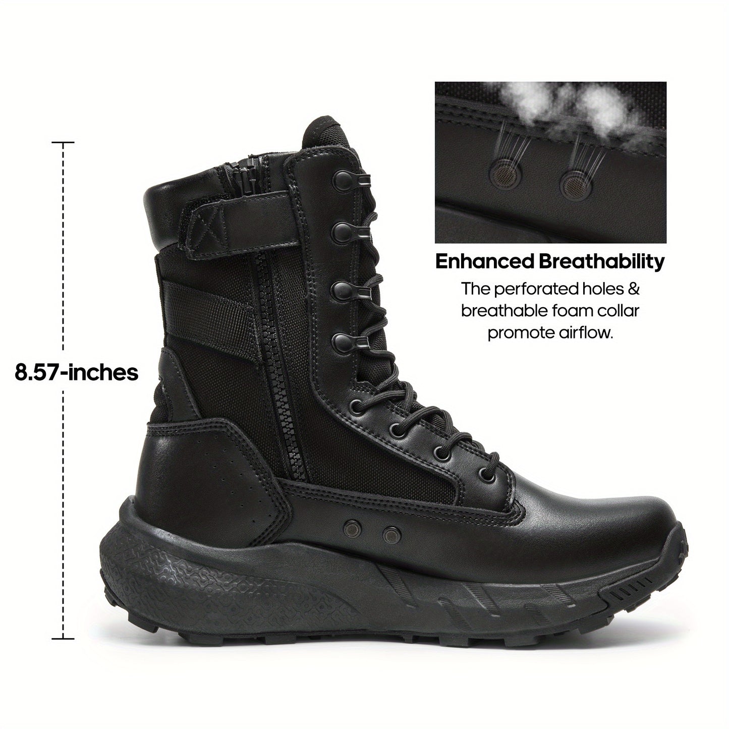 Tactische Boots – Outdoor Schoenen – Wandelschoenen – Werklaarzen – Militair Boots – Lichtgewicht & Ademend – Antislip Zool – Zwart Maat 13