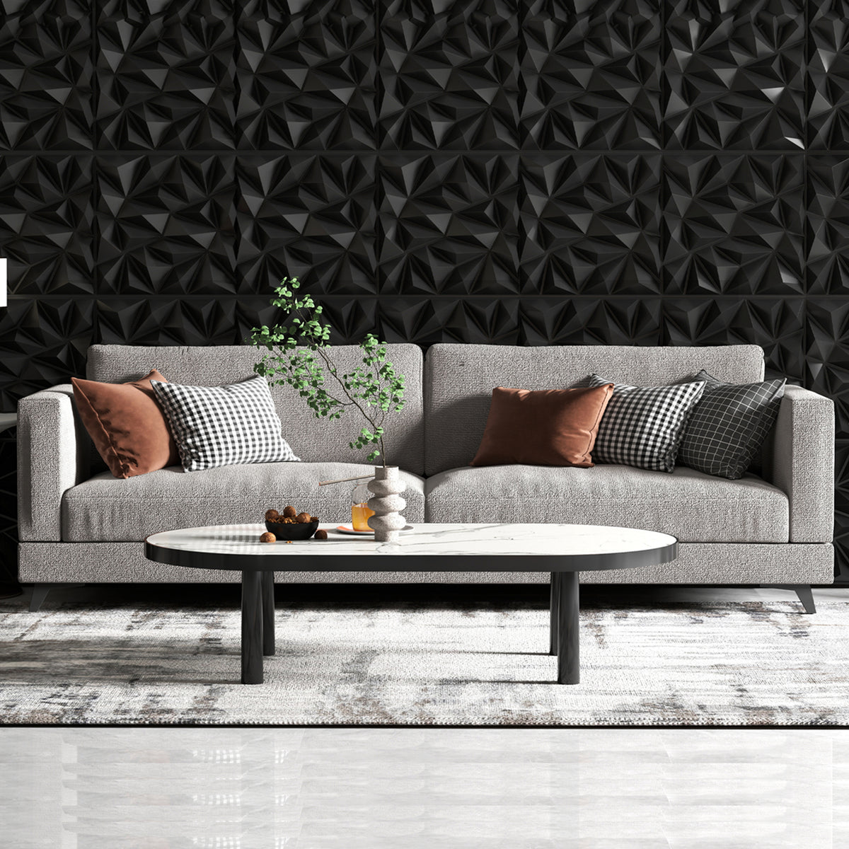 3D Wandpanelen – Wanddecoratie – Muurpanelen – Zelfklevend – PVC Panelen – Set Van 40 – 50x50 cm – Waterbestendig & Duurzaam