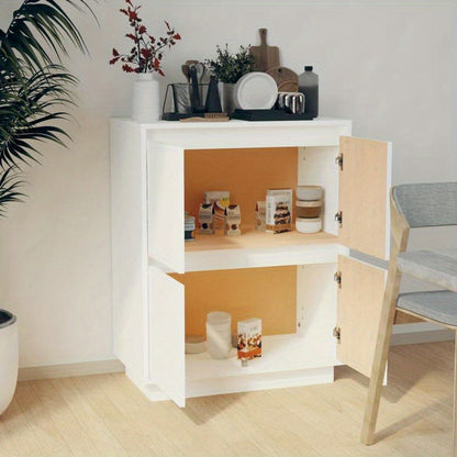 Sideboard 60x34x75cm massief grenenhout wit