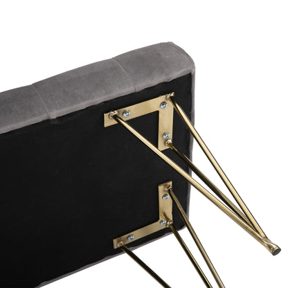 Piano Bankje – Pianobank – Pianokruk – Keyboard Bank – Zitbankje – Fluwelen Bekleding – Stabiel Metaalframe 116 x 44,5 x 49 cm
