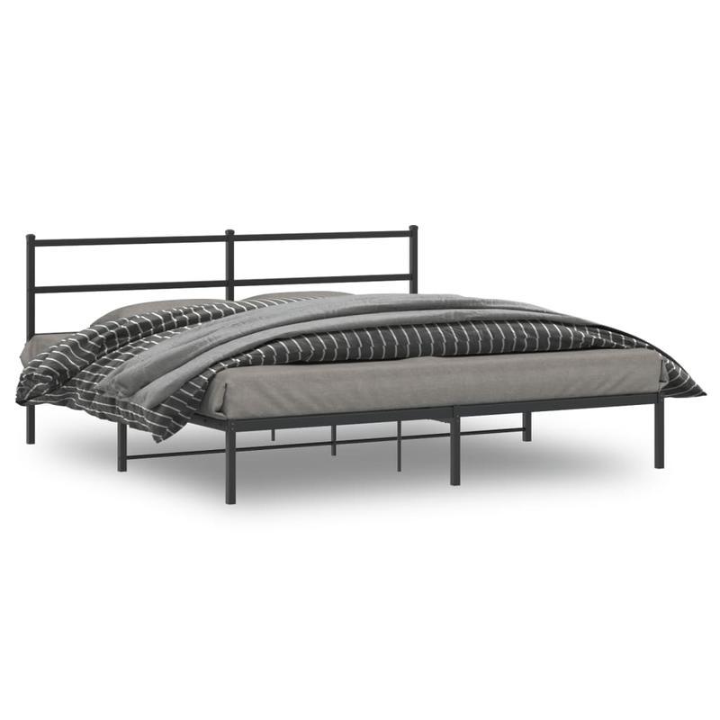 Metalen Bedframe – Bedframe – Bedbodem – Stalen Bedframe – Zwart Bedframe – Robuust Stalen Frame – 183x213 cm – Duurzaam & Stevig