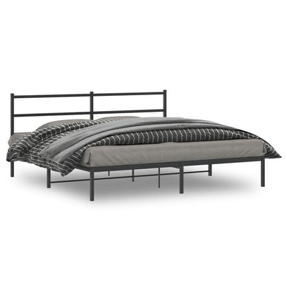Metalen Bedframe – Bedframe – Bedbodem – Stalen Bedframe – Zwart Bedframe – Robuust Stalen Frame – 183x213 cm – Duurzaam & Stevig