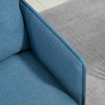 Accentfauteuil – Fauteuil – Lounge Stoel – Armstoel – Zitstoel – Linnen Bekleding – Afneembare Kussens – Zwarte En Gouden Metalen Poten – Compact Formaat