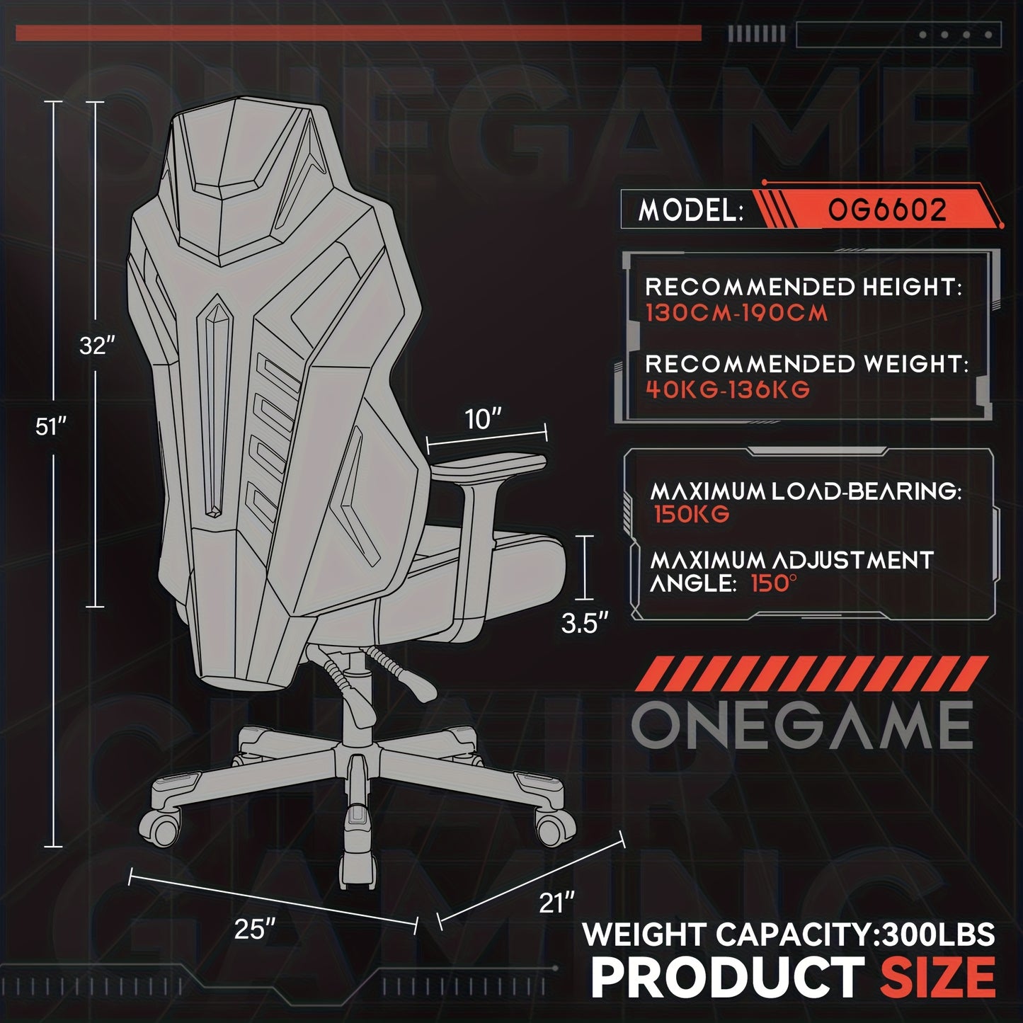 Gamingstoel – Bureaustoel – Gamestoel – Werkstoel – Zwarte Grijs Variant – Ergonomisch Design – Verstelbare 3D Armleuningen