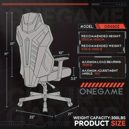 Gamingstoel – Bureaustoel – Gamestoel – Werkstoel – Zwarte Grijs Variant – Ergonomisch Design – Verstelbare 3D Armleuningen