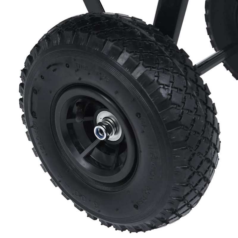 Kruiwagen – Tuinkar – Bouwkar – Zwaar Transport – Tuinwagen – Metalen Frame – 300 kg Draagvermogen – 4 All-Terrain Wielen – Ergonomisch Handvat – Robuust & Onderhoudsvrij