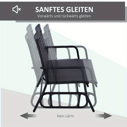 Tuinwip 2 Persoons – Schommelbank – Swingbank – Buitenbank – Tuinbank – Weerbestendig Poly Rattan – Comfortabele Afneembare Kussens