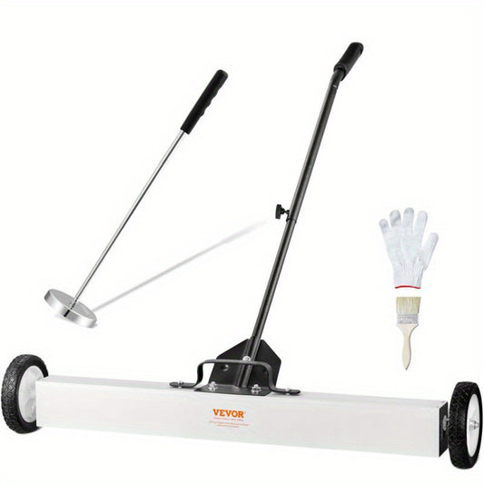 Magnetische Magneetveger – Magneetveger Met Wielen – Metaalopruimer – Magnetische Veegzuiger – Metaalafvalverzamelaar – Werkbreedte 91,44 cm – Duurzaam Metalen Frame