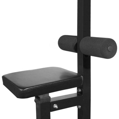 Power Tower Gym Machine – Fitnessrek – Krachtstation – Trainingsapparaat – Workoutstation – Verstelbaar Ijzer – Gewichtsschijven 60,5 kg