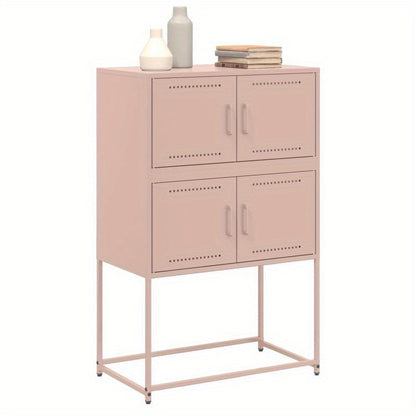 Sideboard 68.5x38.5x107cm steel pink Practical and removable