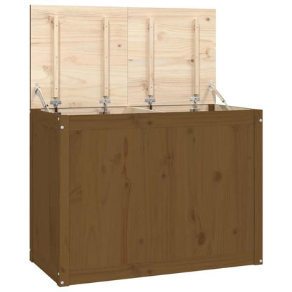 Houten kist – Opbergkist – Opbergbox – Houten krat – Bergruimte – Massief dennenhout – Honingbruin – 88,5 x 44 x 66 cm – Stevige constructie – Handgemaakt rustiek design
