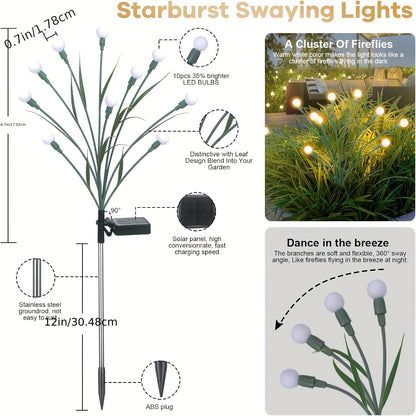 Solar Tuinlampen – Zonneverlichting – LED Buitenlampen – Tuinverlichting – Sfeerverlichting – Set Van 6 – Warm Wit Licht – Weerbestendig Met 2500 mAh Batterij