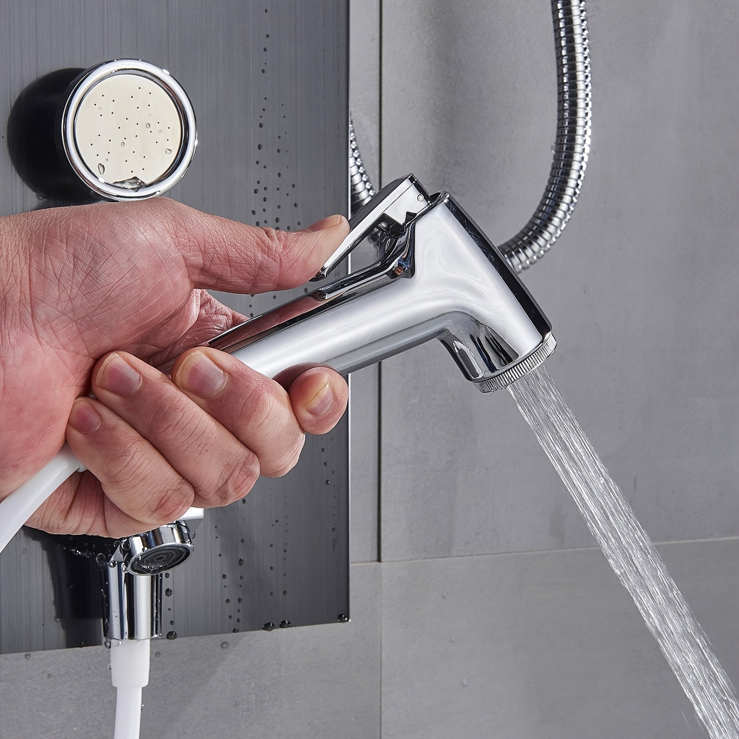 Douchesysteem – Regendouche – Douchepaneel – Doucheset – Thermostaatkraan – Zwart RVS – 5-in-1 Multifunctioneel – Hydraulisch Zonder Elektriciteit