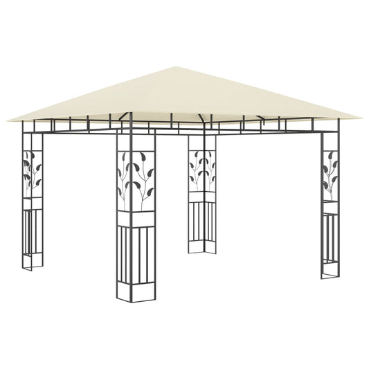 Luifel – Tuinklambuis – Overkapping – Terrasoverkapping – Zonneluifel – 3x3 Meter – Stabiel Stalen Frame – Ingebouwde Lichtslinger