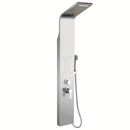 1pc Stainless Steel Hydromassage Column, Waterfall Shower, Bathroom Furniture, Bathroom Hotel, 20x7x140cm