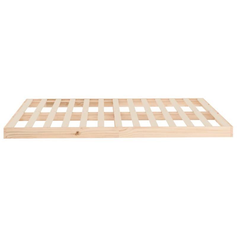 Bedframe 140x190 – Eénpersoonsbed – Tweepersoonsbed – Bedbodem – Slaapkamermeubel – Variant Braun – Massief Grenenhout – Eenvoudige Montage