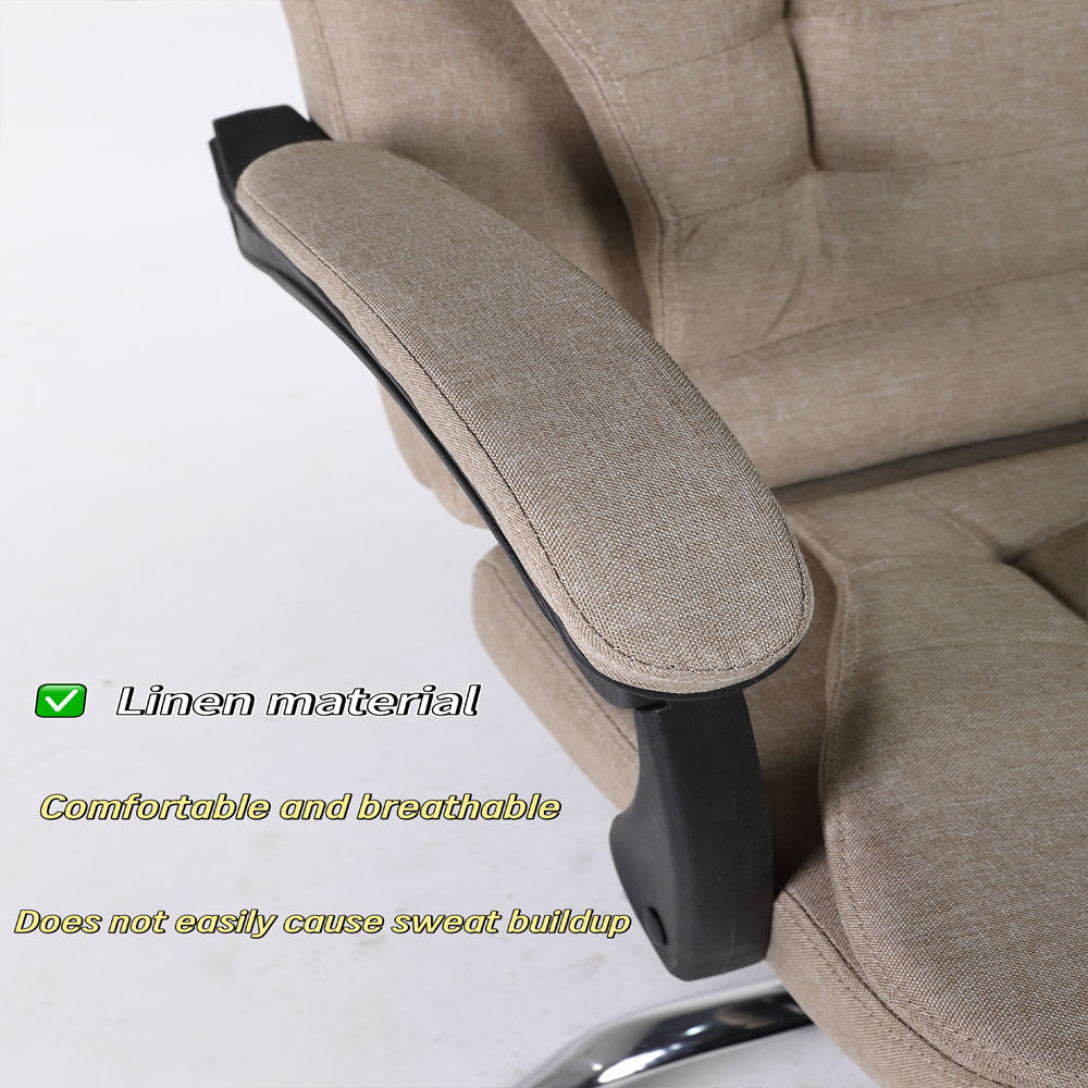 Bureaustoel – Ergonomische Stoel – Kantoorstoel – Draaistoel – Werkstoel – Inklapbare Armleuningen – Verstelbare Hoogte – Comfortabel Met Stevig Aluminium Frame – Grijs
