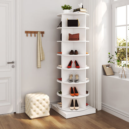 360° Draaibare Schoenenkast – Schoenenrek – Schoenen Organizer – Schoenopberger – Schoenmeubel – 7 Lagen Voor 28 Paar – Ruimtebesparend Design – Hoogwaardig Metaal