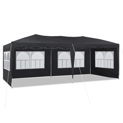 Paviljoen – Tuinpaviljoen – Partytent – Pergola – Prieel – 3x6 Meter – Met Zijpanelen – UV-Bescherming – Stalen Frame