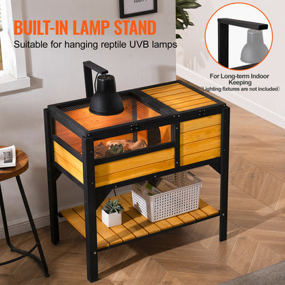 Schildpaddenhuis – Schildpaddenverblijf – Reptielenhuis – Terrarium – Houten Huis – Ruim 85x50x82,5 cm – Gemaakt van Duurzaam Cederhout