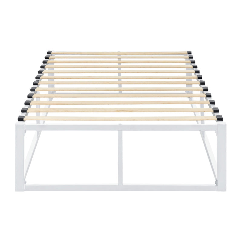 Bedframe – Metalen Bed – Bedframe Met Lattenbodem – Stabiel Bed – Tweepersoonsbed – Zwart – Stevig Gecoat Staal – Onderhoudsvriendelijk