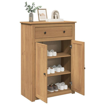 Schoenenrek – Schoenenkast – Schoenenopberger – Opbergmeubel – Schoenenbank – Massief Grenenhout – 80x40x114 cm – Modern Minimalistisch Design – 2 Laags – 8 kg Draagvermogen – Zonder Metalen Onderdelen