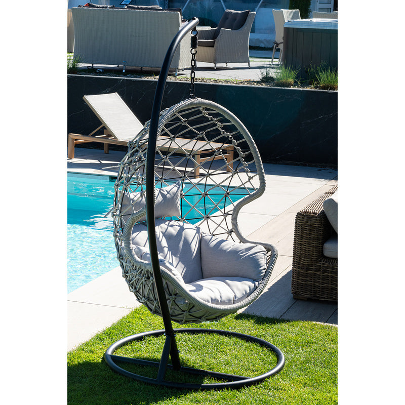 Hangende Coconstoel – Tuinstoel – Hangstoel – Relaxstoel – Outdoor Loungestoel – Weerbestendig Metalen Frame – Comfortabele Afneembare Kussens