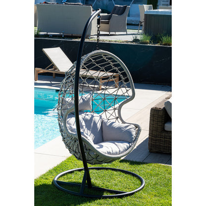 Hangende Coconstoel – Tuinstoel – Hangstoel – Relaxstoel – Outdoor Loungestoel – Weerbestendig Metalen Frame – Comfortabele Afneembare Kussens