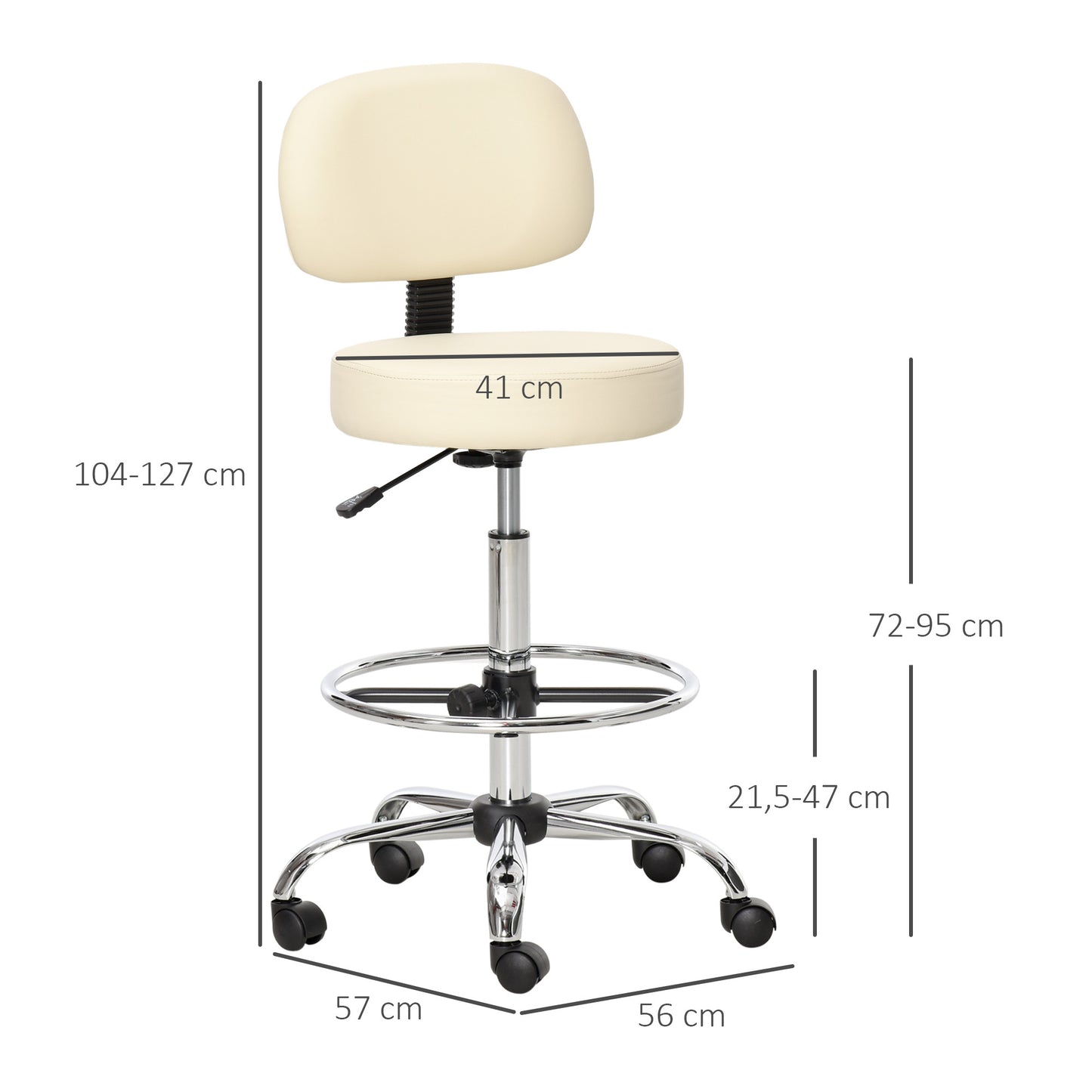 Draaifauteuil – Stoel – Fauteuil – Armstoel – Zithoekstoel – Donkergrijs – 5-weg Verstelbare Rugleuning – 360 Graden Draaibaar