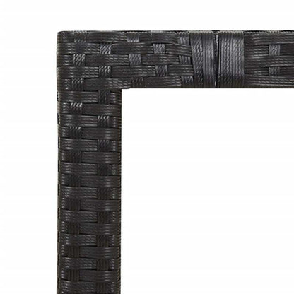 3pcs. Bistro set with pillow black poly rattan