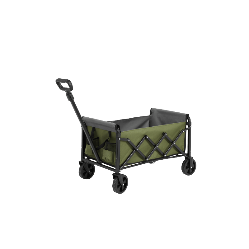 Bolderkar – Steekwagen – Opvouwbare Kar – Transportkar – Tuinkar – Lichtgewicht & Opvouwbaar – Robuust Stalen Frame Army Groen
