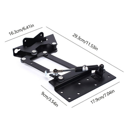 Scharnier – Meubelscharnier – Hefmechanisme – Deurscharnier – Koffietafel Hefscharnier – Zwart Staal – 35 kg Draagkracht – Voorliggend 110°